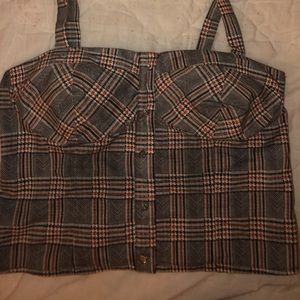 Plaid crop top